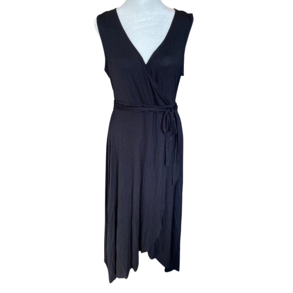 Living Doll black high low Maxi Dress with slit XL